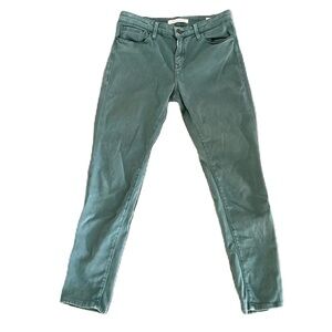 Sz28 Mavi Alyssa High Rise Super Skinny cropped Denim in a muted green VGUC